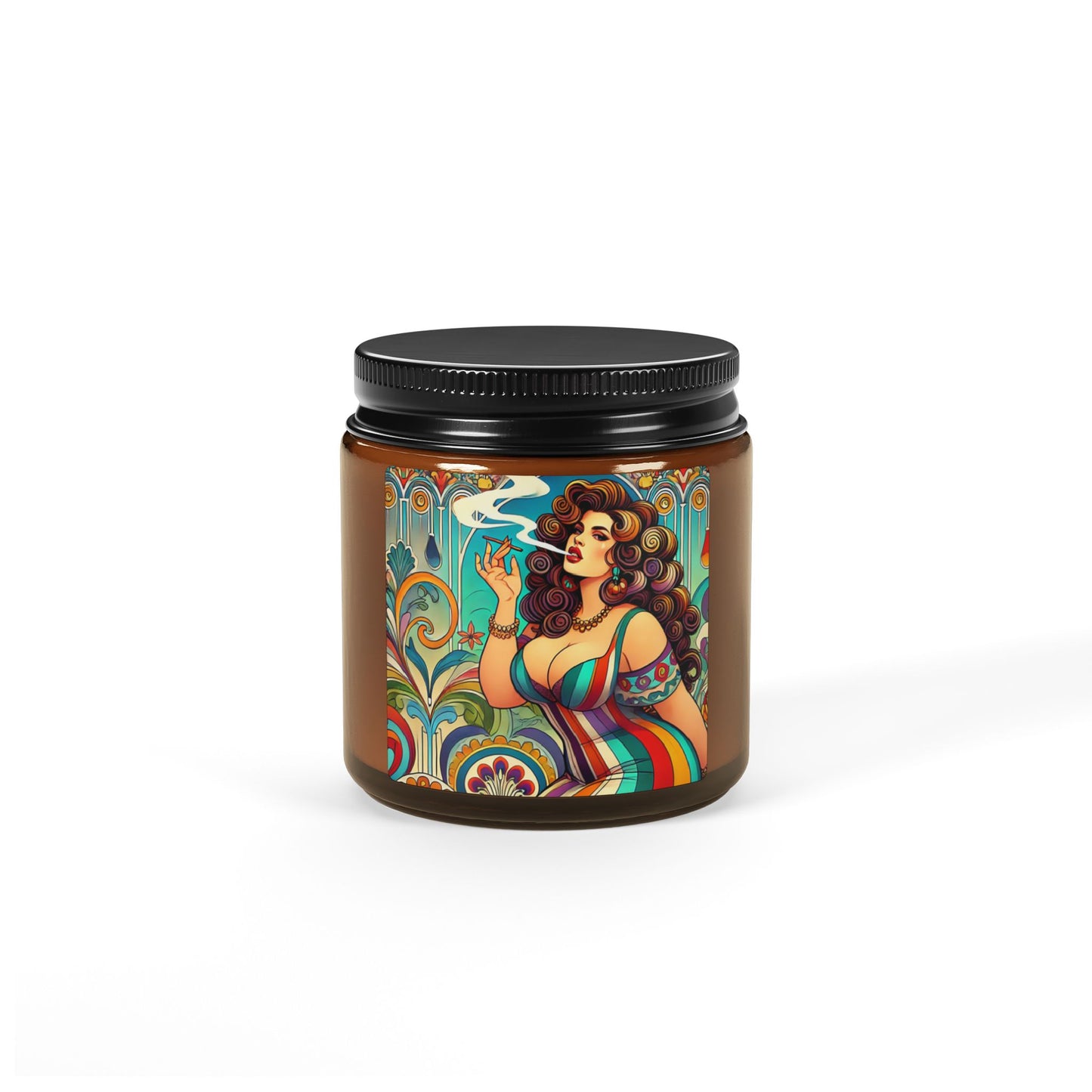 Scented Soy Candle (Multi-Size, Amber Jar)