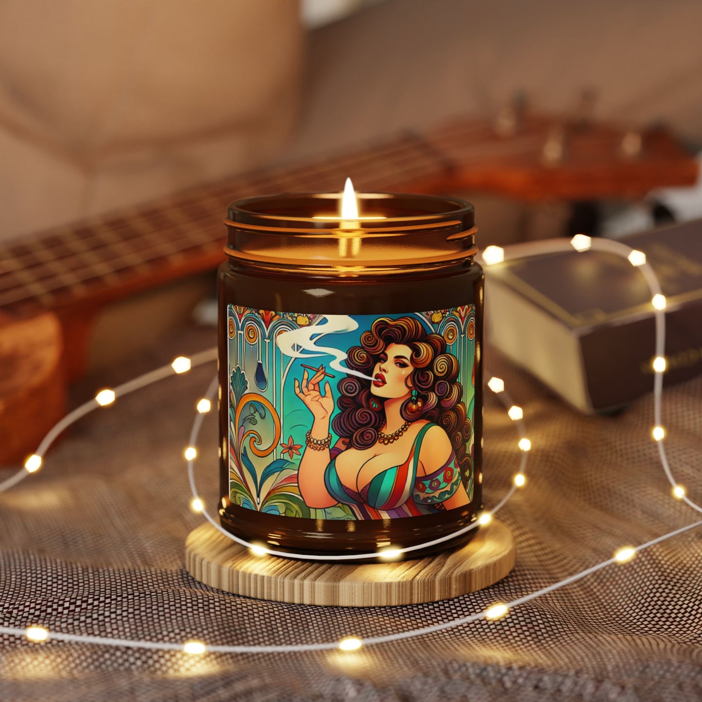 Scented Soy Candle (Multi-Size, Amber Jar)