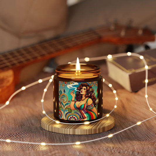 Scented Soy Candle (Multi-Size, Amber Jar)