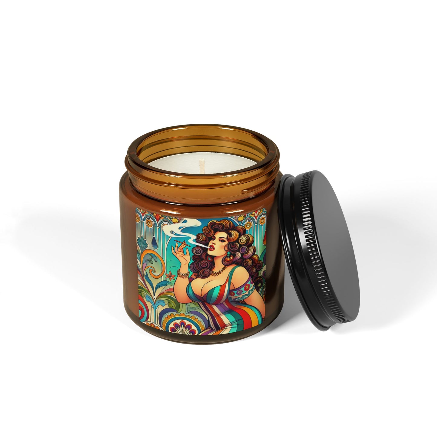 Scented Soy Candle (Multi-Size, Amber Jar)