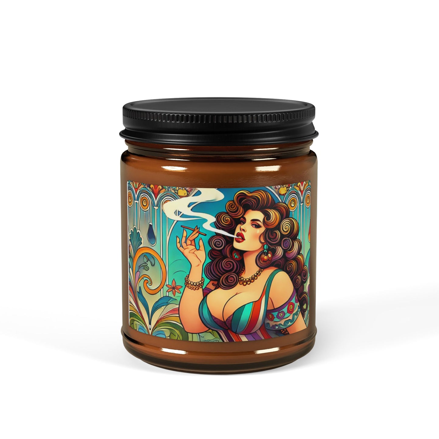 Scented Soy Candle (Multi-Size, Amber Jar)